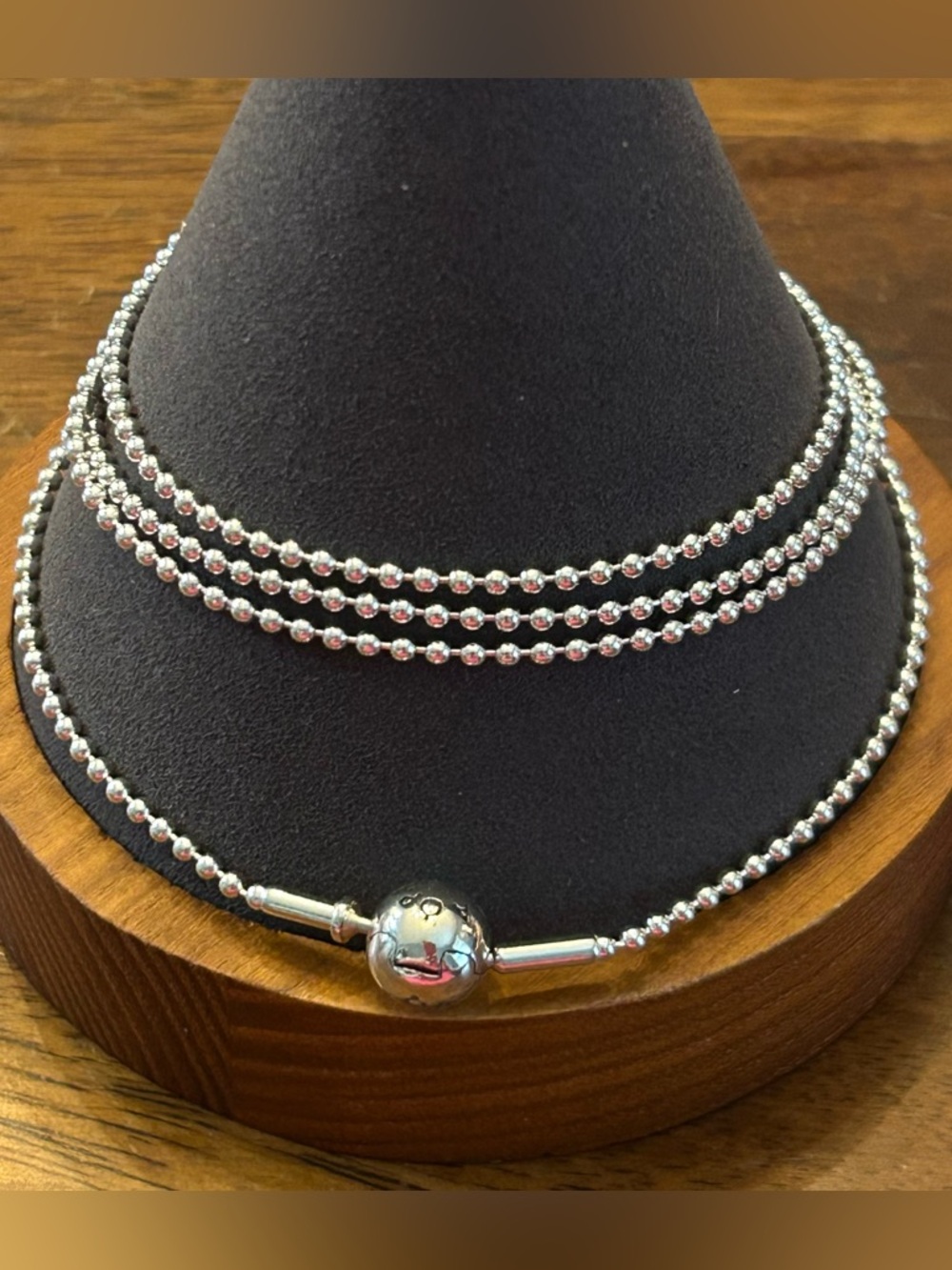 Pandora 925 Sterling Silver Beaded 30” Necklace